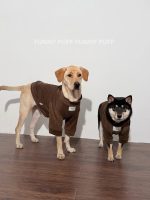Brown Soft Cotton Dog Clothes for Large Medium Dog - Image 2