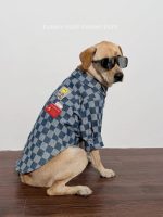 Denim Shirt cowboy Pet Shirt Big Dog Clothes for Large Medium Dog - Image 3