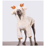 Medium Large Dog Clothing Christmas Elk Shape Coral Fleece Hoodie Winter Dog Cloth - Image 2